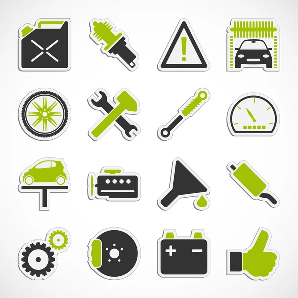 Auto service icons - groene — Stockfoto
