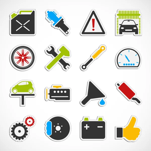 Auto service pictogrammen - kleur — Stockfoto
