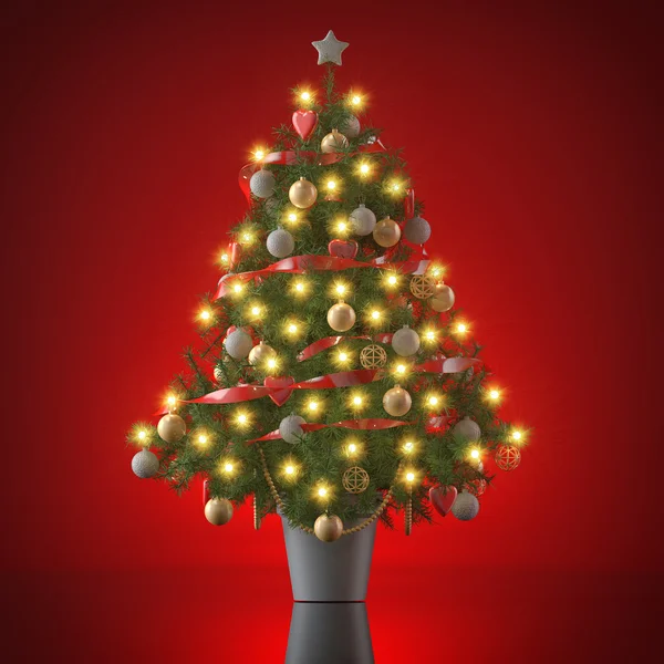 Christmas tree - studio schoot 7 — Stockfoto