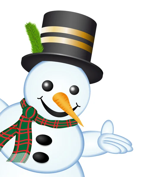 Snowman - Showing Hand — Stock Photo, Image