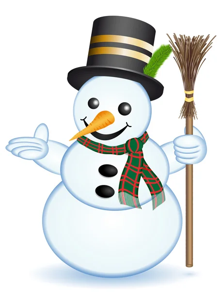 Snowman With Showing Hand — Stock Photo, Image