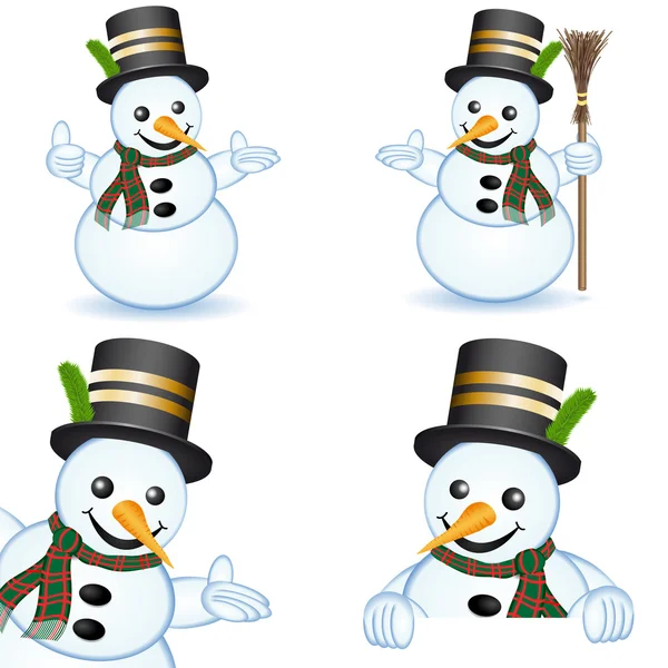 Collection of snowmans — Stock Photo, Image