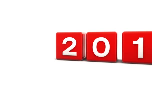 VID - cubos rojos 2014 a 2015 — Vídeo de stock