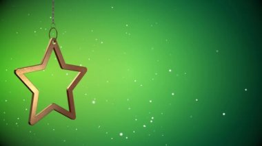 Vid - altın Noel yıldızı etiketi - yeşil - boşaltmak