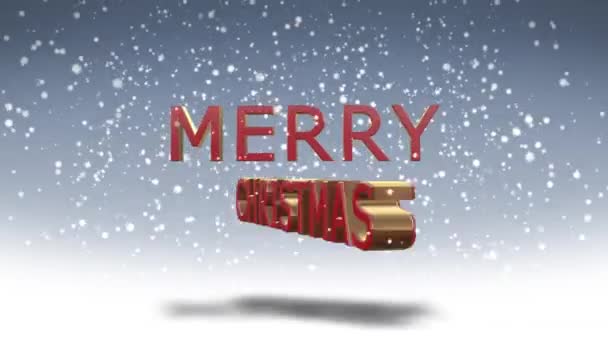 Vid - 3d - Merry Christmas - Happy New Year — Stok video