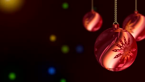 Slovesný vid - červená vánoční koule