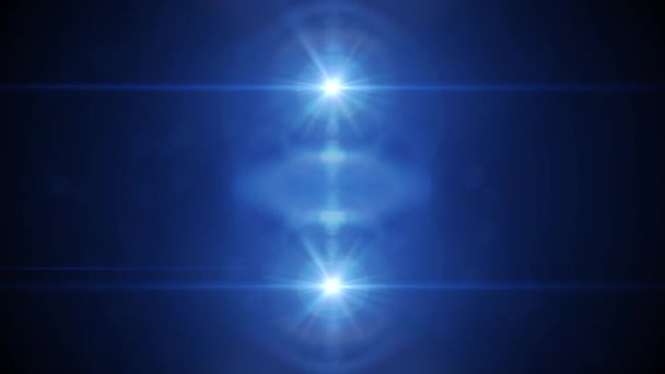 VID - Animation of blue lights and optical flares — Stock Video