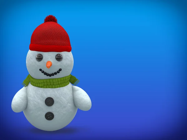 3D - Snowman - Shot 2 — Stock Photo, Image