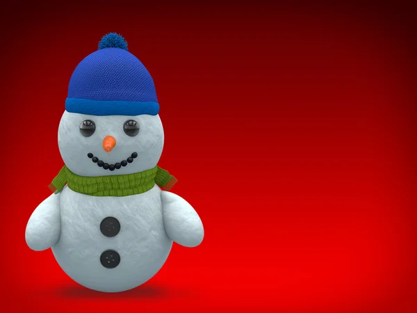 3D - Snowman - Shot 4 — Stock Photo, Image