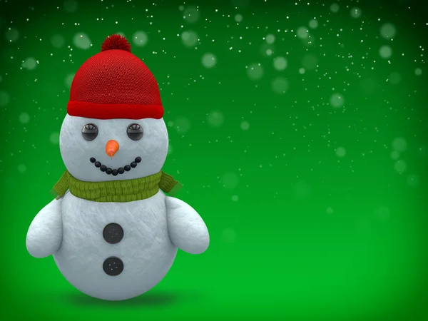 3D - Snowman - Shot 6 — Stock Photo, Image