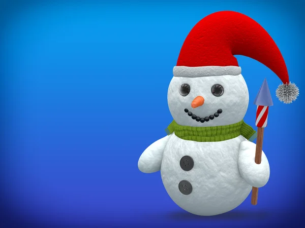 3D - snowman - schoot 14 — Stockfoto