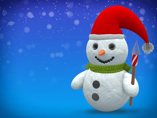 3D - Snowman - Shot 20 — Stock Photo, Image