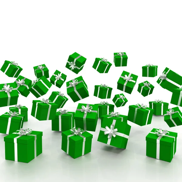 3D - vánoční dárkové boxy - záběr 6 — Stock fotografie