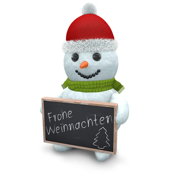 3D - Snowman - Shot 47 — Stock Photo, Image