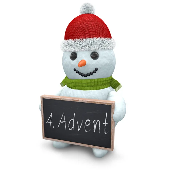 3D - Snowman - Shot 51 — Stock Photo, Image