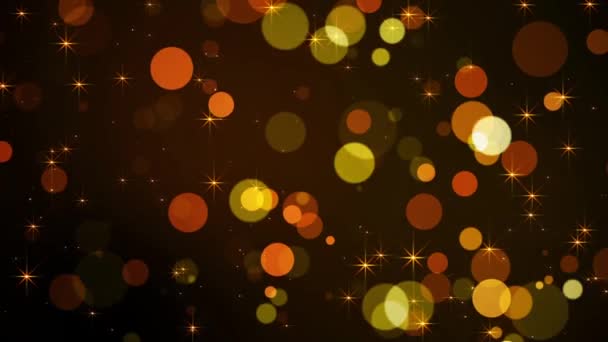 VID - Fondo Bokeh - Marrón - Oro — Vídeo de stock