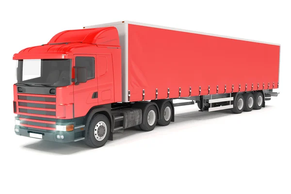 Camion carico - rosso - colpo 01 — Foto Stock