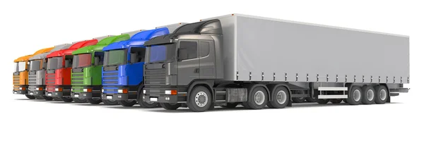 25 atış bir satırda - altı renkli kargo kamyon Park