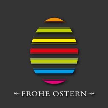 tebrik kartı - frohe ostern - siyah 2