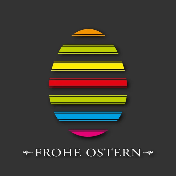 グリーティング カード - frohe ostern - ブラック 2 — ストック写真