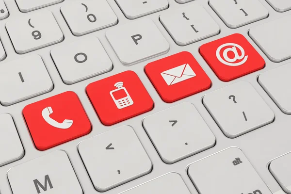 -Klavye - kırmızı iletişim