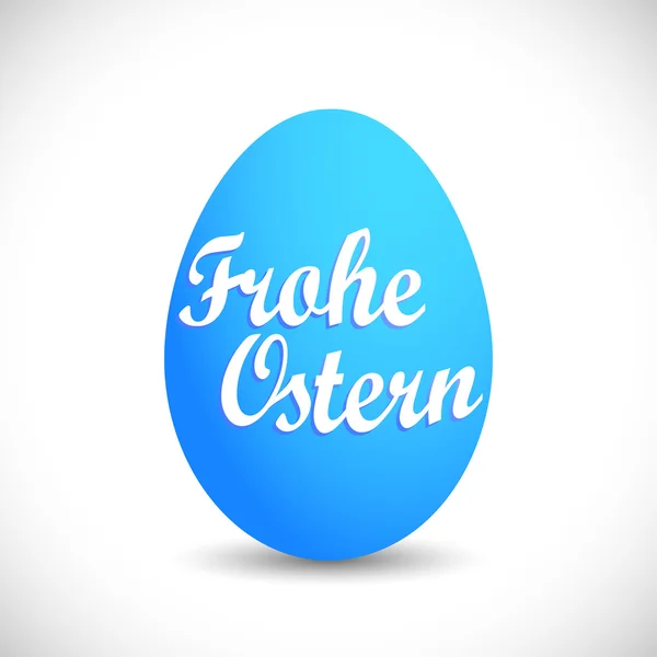 Happy easter egg - frohe ostern - blue — Stock Photo, Image