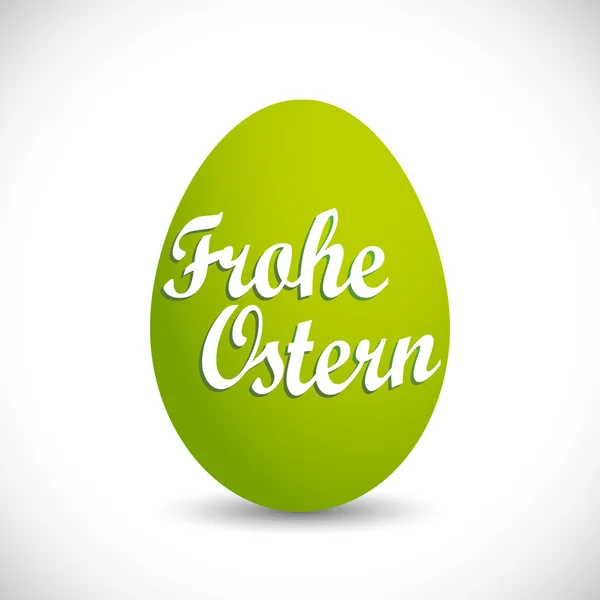 Щасливе пасхальне яйце - холодний страус - зелений — стокове фото