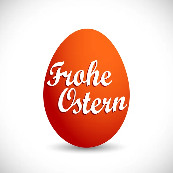 Happy easter egg - frohe ostern - red — Stock Photo, Image