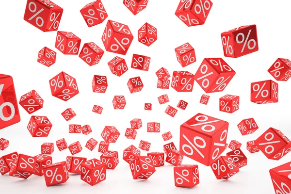 düşen yüzde küpleri kırmızı