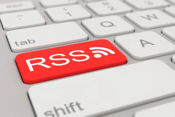 Keyboard - RSS - red — Stock Photo, Image