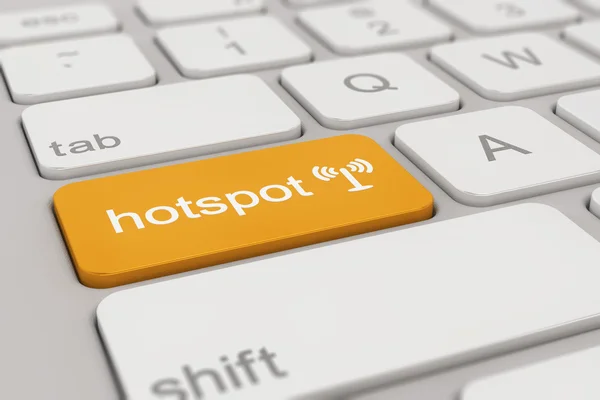 Πληκτρολόγιο - hotspot - πορτοκαλί — Φωτογραφία Αρχείου