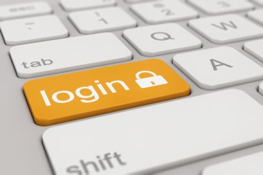 klavye - oturum aç - sarı