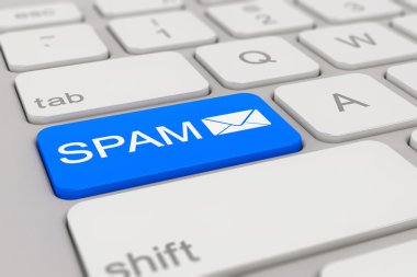 klavye - Spam - mavi