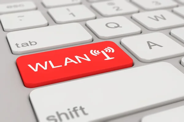 Teclado - WLAN - rojo —  Fotos de Stock