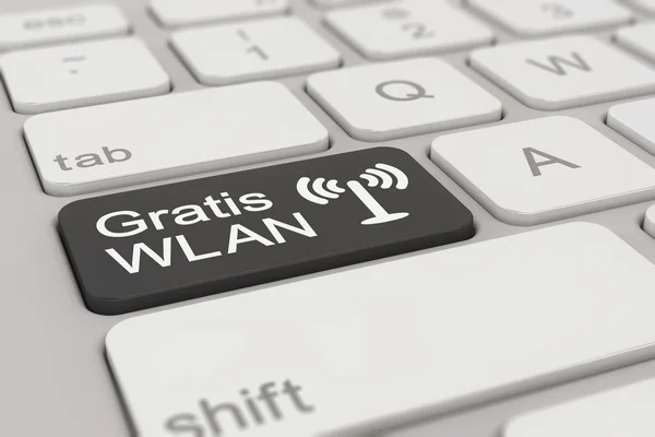 Keyboard - Gratis WLAN - black — Stock Photo, Image