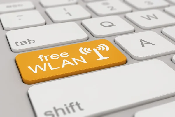 Клавиатура - бесплатный WLAN - оранжевый — стоковое фото