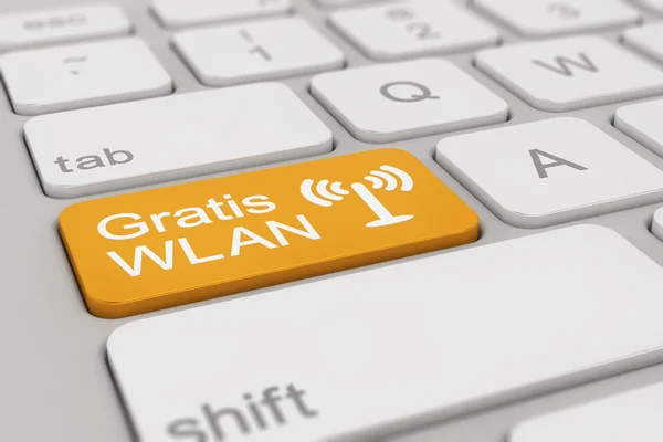 Tastatur - gratis wlan - orange — Stockfoto