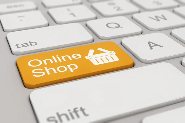 Toetsenbord - online-shop - oranje — Stockfoto