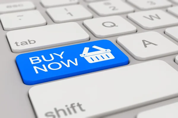 Keyboard - buy now - blue — Stock Photo, Image