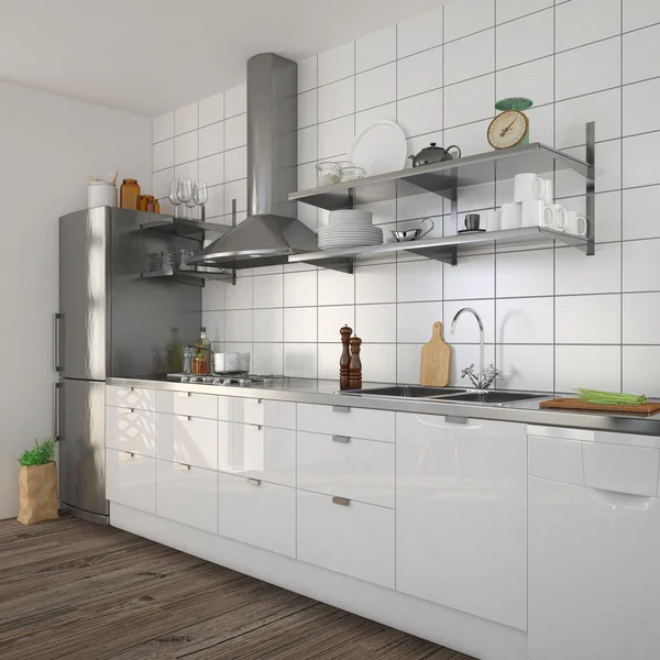 Cucina moderna Interni — Foto Stock