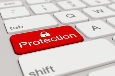 klavye - koruma - kırmızı