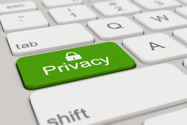 Toetsenbord - privacy - groen — Stockfoto