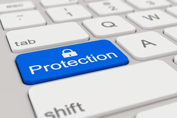 Keyboard - protection - blue — Stock Photo, Image