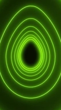 Karanlık arka planda neon yeşili olan birçok Paskalya yumurtasının dikey video animasyonu - soyut arkaplan - kusursuz döngü - tatil kavramı.