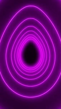 Karanlık arka planda neon mavisi renkte pek çok Paskalya yumurtasının dikey video animasyonu - soyut arka plan - kusursuz döngü - tatil kavramı.