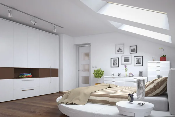 Modernes Schlafzimmer - Dachboden — Stockfoto