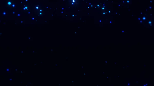 Yüzen mavi noktalar koyu arkaplana saçılmış, yumuşak soyut doku.
