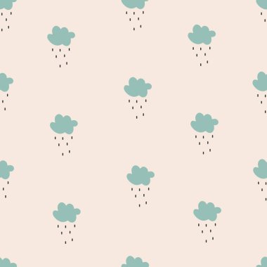 Kusursuz desen ayarlandı. Çizgi film, el yapımı çocuksu çizimler..