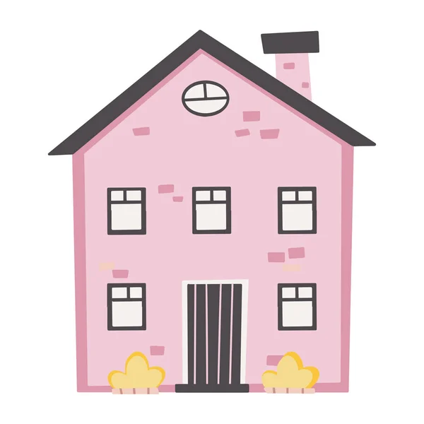 Schattig Kleurrijk Huis Kleurrijke Vector Platte Illustratie Kwekerij Diverse Kleine — Stockvector