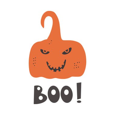 Boo Halloween Silueti Cadılar Bayramı Sahnesi Balkabağı Cadılar Bayramı simgeleri